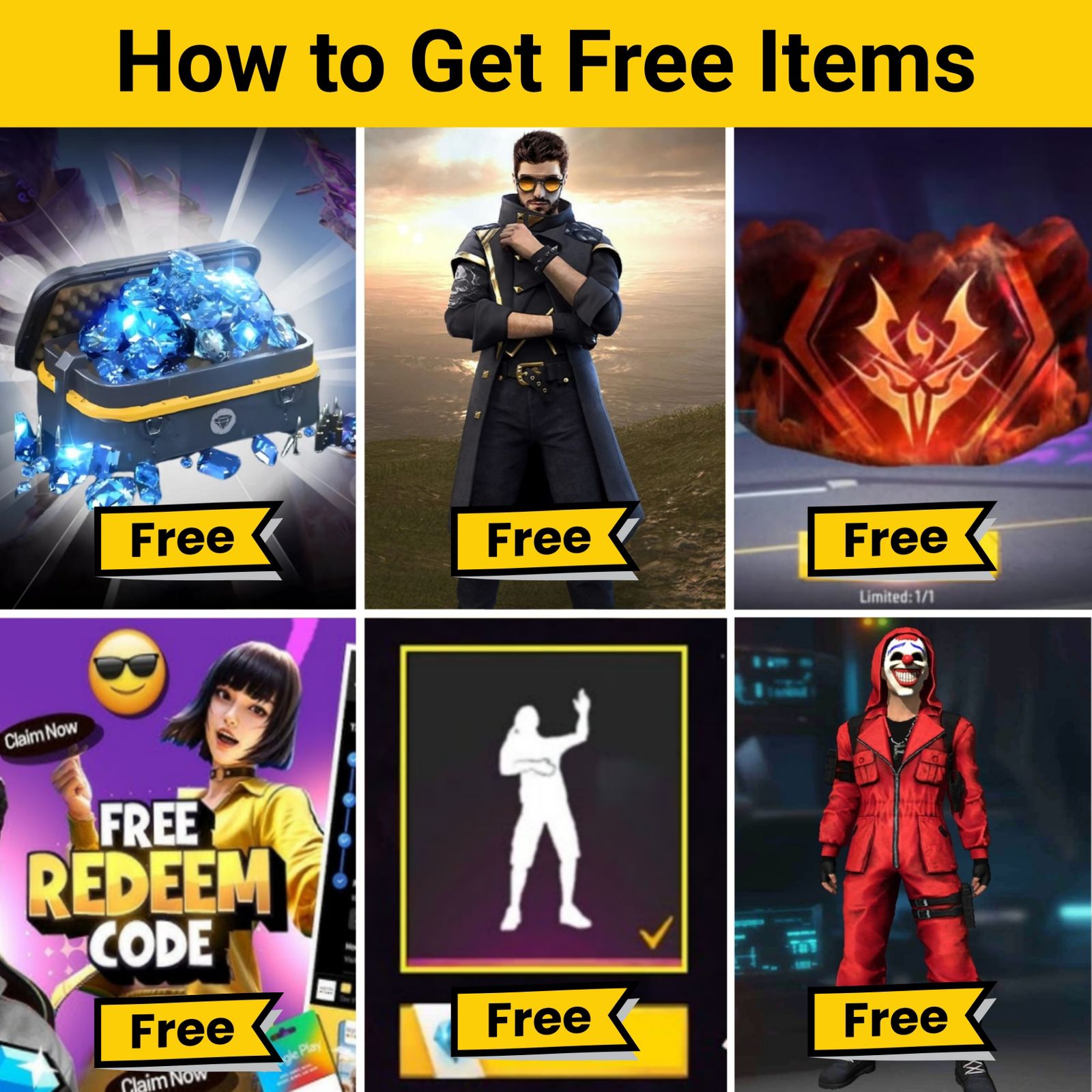 How to get free items in free fire